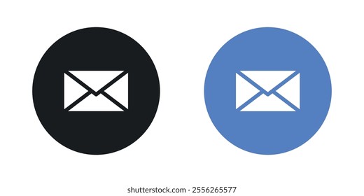 email icon set in black and colored versions.