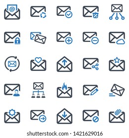 Email Icon Set (Blue Series)