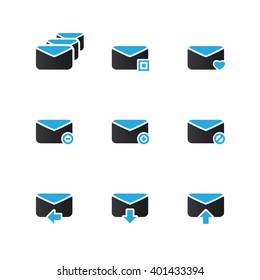 E-mail Icon Set - Blue Series