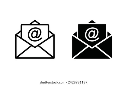 conjunto de iconos de correo electrónico. sobre icono de correo ilustración vectorial
