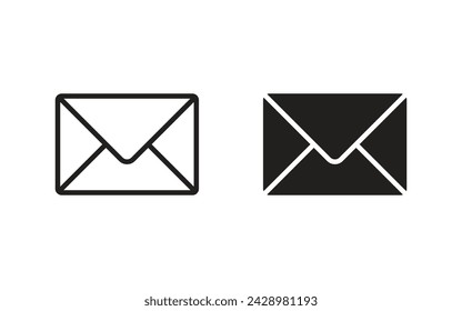 conjunto de iconos de correo electrónico. sobre icono de correo ilustración vectorial