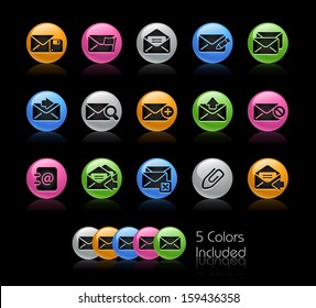 e-mail Icon set / The file Includes 5 color versions in different layers.