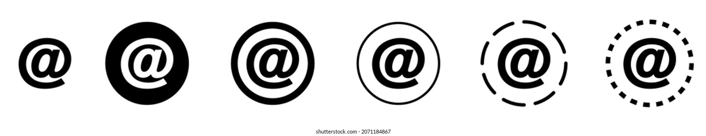 Email icon. Set of mail icons. Vector illustration. Message symbol.