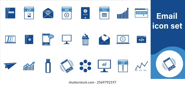Email icon set, message, hand, email, icon, mail, location, online, chat, call, technology, mobile, business, address, website, map and more.
