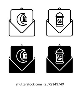 Email icon set. for mobile concept and web design on white background