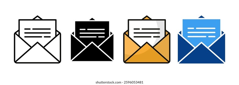 Email Icon Set Multiple Style Collection