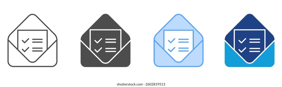 Email Icon Set Multiple Style Collection