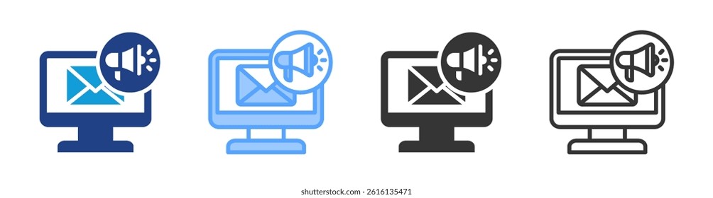 Email icon set multiple style collection