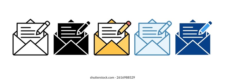 Email Icon Set Multiple Style Collection