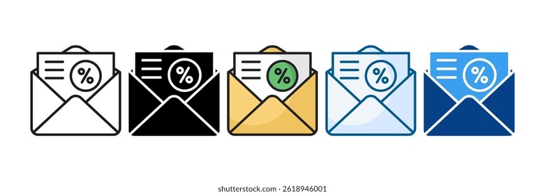Email Icon Set Multiple Style Collection