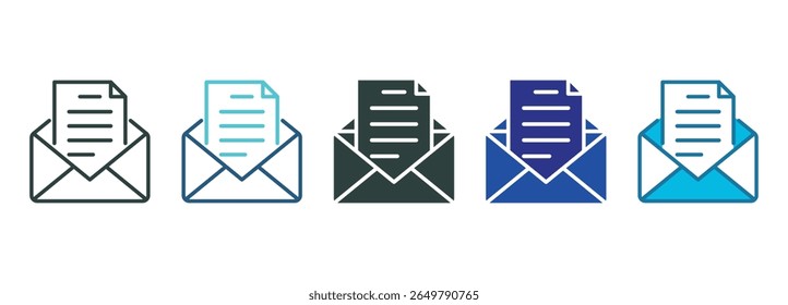 E-mail Icon Set Multiple Style Of