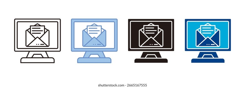 Email Icon Set Multiple Style Collection