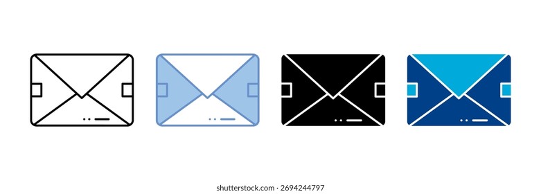 Conjunto de iconos de correo electrónico Colección de estilos múltiples