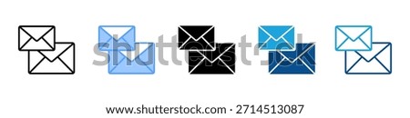 Email icon set multiple style collection
