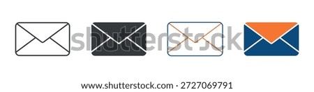 Email Icon Set Multiple Style Collection