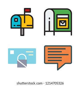 e-mail icon set. vector set about mail, message and mailing icons set.