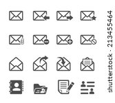 email icon set, vector eps10.
