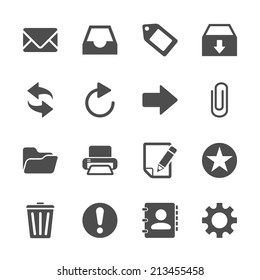 email icon set, vector eps10.