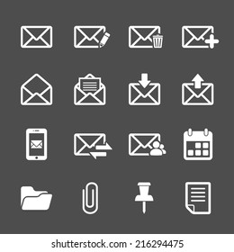 email icon set, vector eps10.