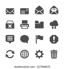 email icon set, vector eps10.