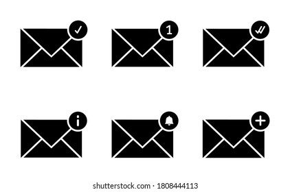 conjunto de iconos de correo electrónico - ilustración vectorial.