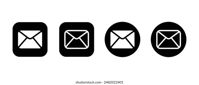 Email icon set vector illustration. Mail sign in different style