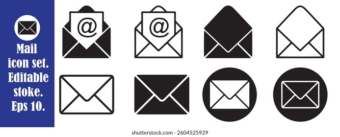 Email icon set vector illustration. Eps 10.