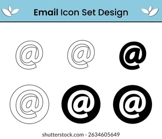 Email Icon set diseño de Ilustración vectorial. 