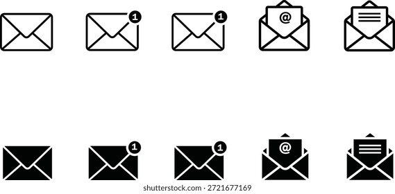 E-Mail-Symbolsatz, Vektorgrafik 