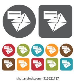 Email icon set. Vector Illustration eps10. 