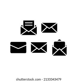 Icono de correo electrónico Juego de símbolos de vector Ilustración de diseño