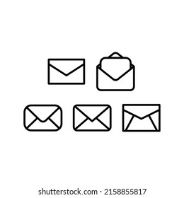 Email Icon Set Vector Symbol Design Illustration