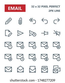 Conjunto de iconos de correo electrónico vol. 1, 32px optimizado