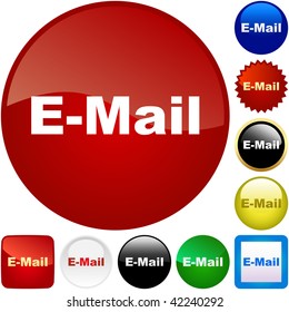 E-mail icon set for web.