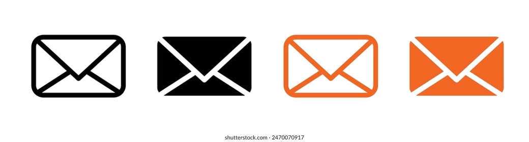 Email icon showing digital communication and messaging, suitable for email marketing, social media, and business correspondence