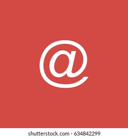 e-mail icon. sign design. red background