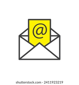email icon. sign for mobile concept and web design. outline vector icon. symbol, logo illustration. vector graphics.