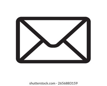 Icono de correo electrónico en formato de Vector de línea limpia simple