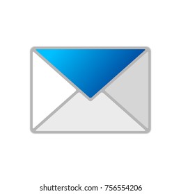 E-mail icon simple vector illustration blue gradation color.