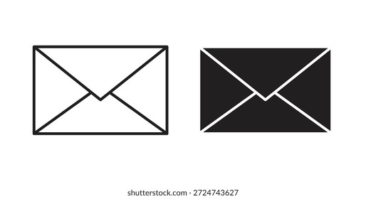 Email icon Vectores sencillos en negro, aptos para proyectos