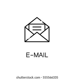 E-mail icon. Single high quality outline symbol for web design or mobile app. Thin line sign for design logo. Black outline pictogram on white background