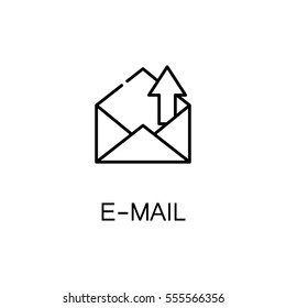 E-mail icon. Single high quality outline symbol for web design or mobile app. Thin line sign for design logo. Black outline pictogram on white background