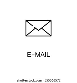 E-mail icon. Single high quality outline symbol for web design or mobile app. Thin line sign for design logo. Black outline pictogram on white background