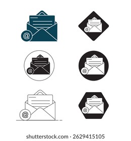 Icono de correo electrónico, Smart Mail Comunicación rápida, segura y organizada, Bandeja de entrada Power Optimiza tu experiencia de mensajería, hoja, Vector