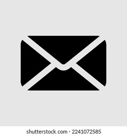 Email icon in solid style, use for website mobile app presentation