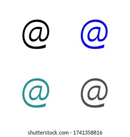 diseño plano de ilustración vectorial de icono de correo electrónico.