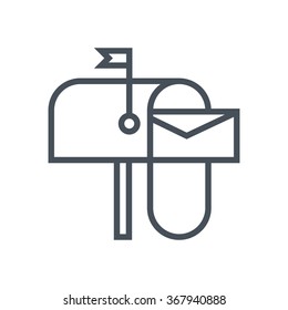 E-mail icon suitable for info graphics, websites and print media and  interfaces. Line vector icon.