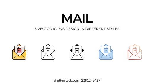 Icono de correo electrónico. Adecuado para diseño de páginas Web, aplicaciones móviles, UI, UX y GUI.
