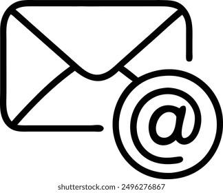 email icon with at symbol 