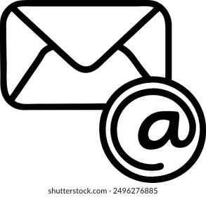 email icon with at symbol a